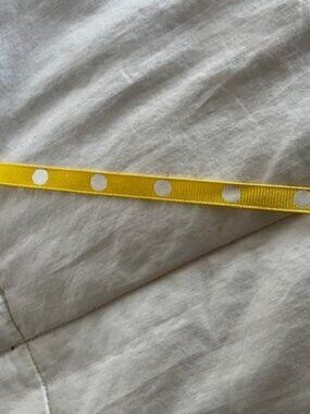 3/8" 9mm Yellow Grosgrain Dot RIBBON ~ Maize ~ 100 yards ~ 100% Polyester #5775